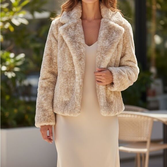 Catherine Malandrino Cream Teddy Jacket - Picture 2 of 5